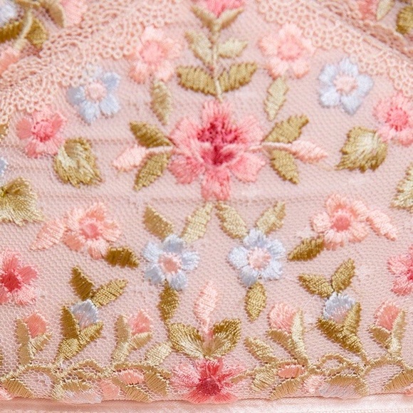 Needle & Thread Dress Pink Ribbon Bouquet Bodice Ankle Gown Tulle Plus Size 14 - Picture 6 of 8